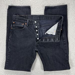 Levi’s 501 Denim Jeans Men’s Actual Size 32x34 Black Original Fit Button Fly